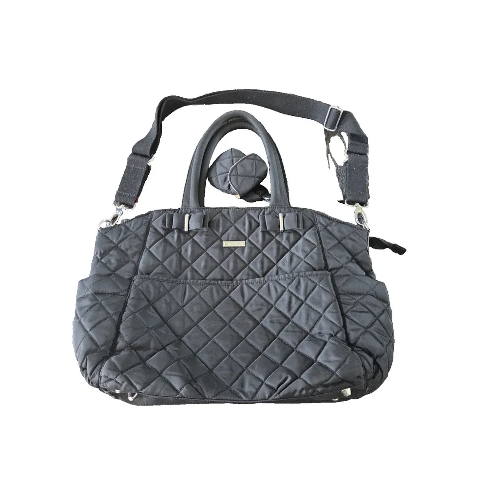 Storksak Bobby Diaper Bag Charcoal Quilted Excellent Condition